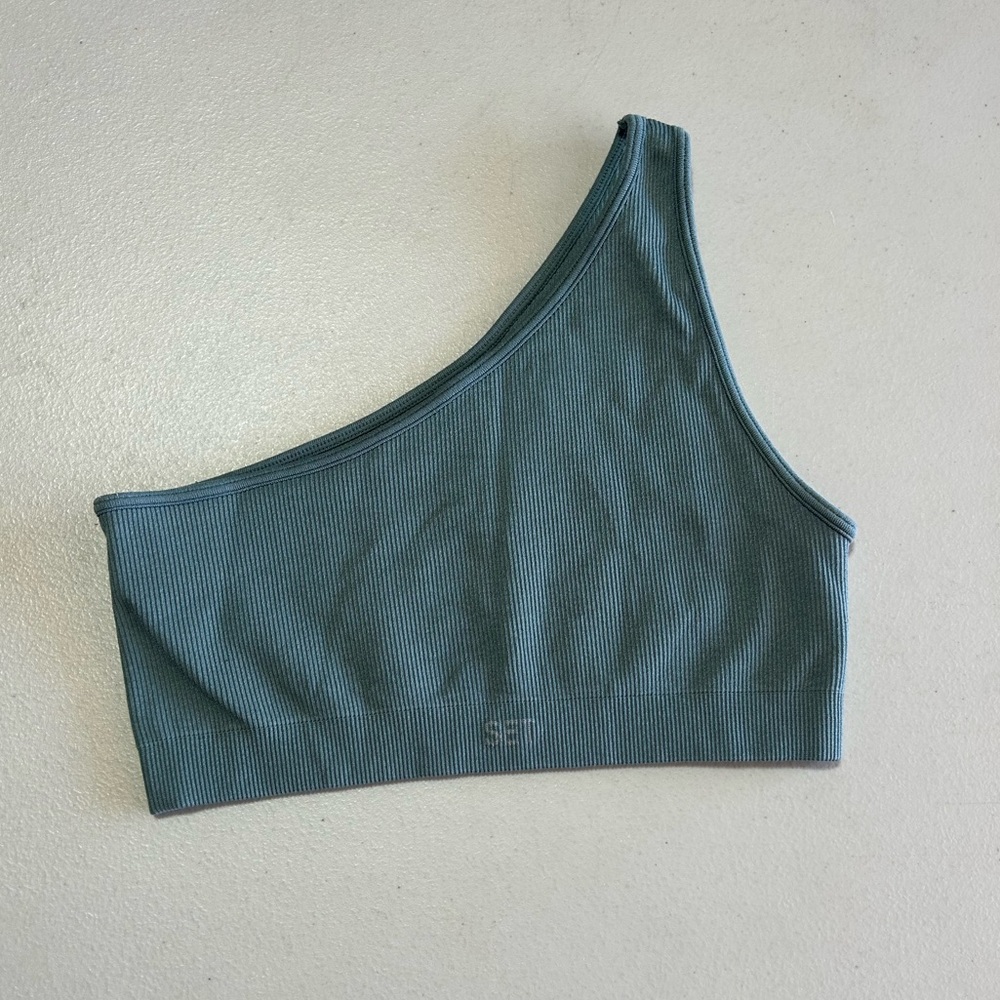 SET Active Teal Ribbed Top